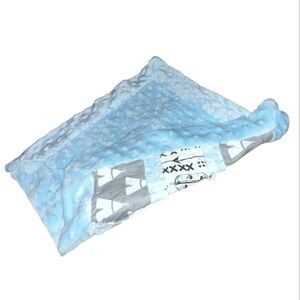 Blue and Gray Patchwork Baby Blanket